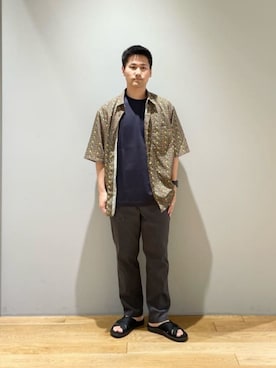 「Mお悩み別 / ふくらはぎ筋肉質」｜「アイテム（サンダル）」を使った、北村さん（メンズ・164cm）の夏コーディネート