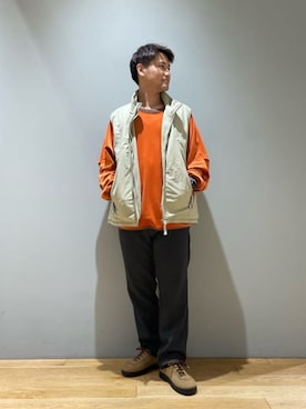 「green label relaxing（グリーンレーベルリラクシング）のアイテム（その他アウター）」を使った、北村さん（メンズ・164cm）の秋コーディネート