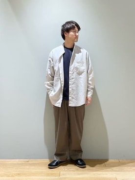 「Mお悩み別 / ふともも筋肉質」｜「アイテム（スラックス）」を使った、北村さん（メンズ・164cm）の春コーディネート