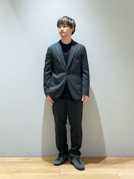 「Mお悩み別/ふともも筋肉質」｜北村さん（メンズ・164cm）の冬コーディネート