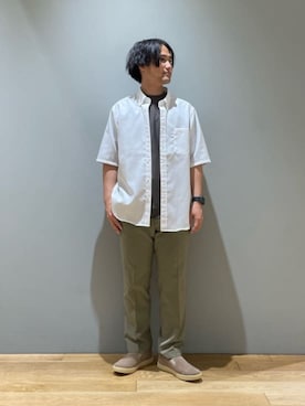 「Mお悩み別 / ふともも筋肉質」｜「アイテム（スラックス）」を使った、北村さん（メンズ・164cm）の夏コーディネート