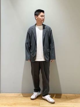 「Mお悩み別 / ふくらはぎ筋肉質」｜「アイテム（ジャケット/アウター）」を使った、北村さん（メンズ・164cm）の夏コーディネート