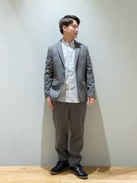「Mお悩み別 / ふくらはぎ筋肉質」｜「アイテム（ジャケット/アウター）」を使った、北村さん（メンズ・164cm）の春コーディネート