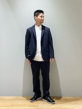「Mお悩み別 / ふくらはぎ筋肉質」｜「アイテム（ジャケット/アウター）」を使った、北村さん（メンズ・164cm）の夏コーディネート