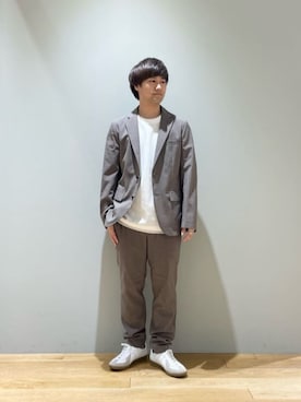 「Mお悩み別 / ふくらはぎ筋肉質」｜「アイテム（ジャケット/アウター）」を使った、北村さん（メンズ・164cm）の春コーディネート