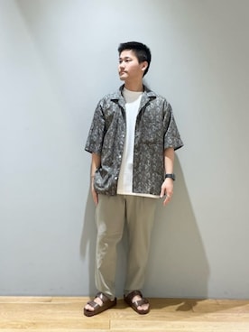 「Mお悩み別 / ふくらはぎ筋肉質」｜「アイテム（サンダル）」を使った、北村さん（メンズ・164cm）の夏コーディネート