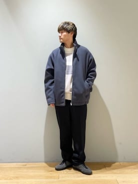 「green label relaxing（グリーンレーベルリラクシング）のアイテム（ブルゾン）」を使った、北村さん（メンズ・164cm）の冬コーディネート