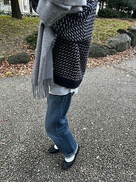 「SLOBE IENA（スローブイエナ）のアイテム（バレエシューズ）」を使った、リノさん（レディース・158cm）の秋コーディネート