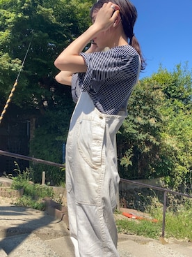 「フランス軍」｜「アイテム（アクセサリー）」を使った、リノさん（レディース・158cm）の夏コーディネート