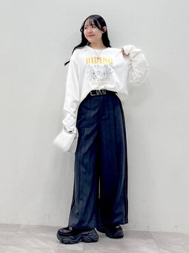 「Anui（アニュイ）のアイテム（アクセサリー）」を使った、Rukaさん（レディース・160cm）の冬コーディネート