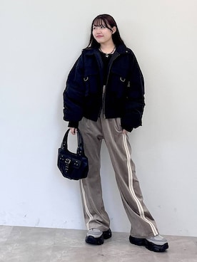 「アイテム（ブルゾン）」を使った、Rukaさん（レディース・160cm・20代）の秋コーディネート