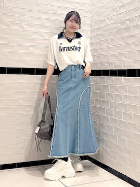 「PAGEBOY（ページボーイ）のアイテム」を使った、Rukaさん（レディース・160cm）の夏コーディネート