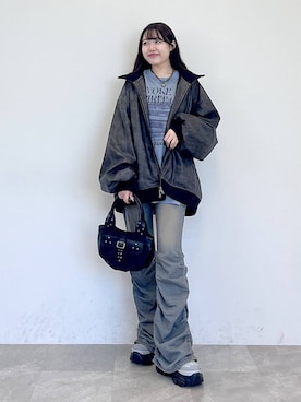 「アイテム（ブルゾン）」を使った、Rukaさん（レディース・160cm・20代）の秋コーディネート