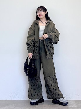 「Anui（アニュイ）のアイテム（デニムジャケット）」を使った、Rukaさん（レディース・160cm）の秋コーディネート