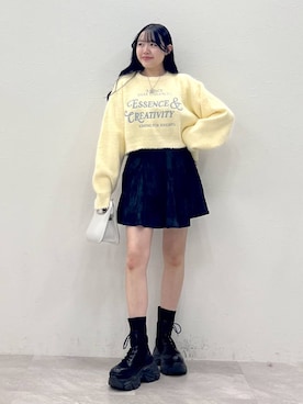 「Anui（アニュイ）のアイテム（アクセサリー）」を使った、Rukaさん（レディース・160cm）の冬コーディネート