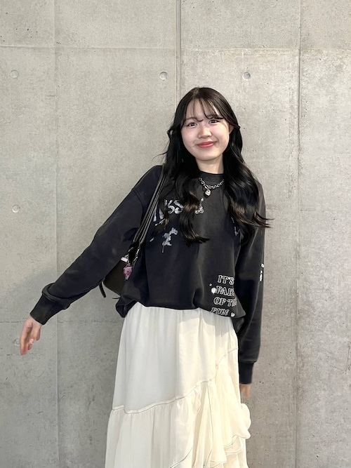 始まりの町　4枚 PAGEBOY｜ハンドペイントグランジスウェット | Rakuten Fashion