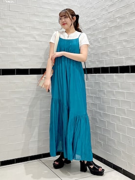 「PAGEBOY（ページボーイ）のアイテム（サンダル）」を使った、Rukaさん（レディース・160cm）の春コーディネート