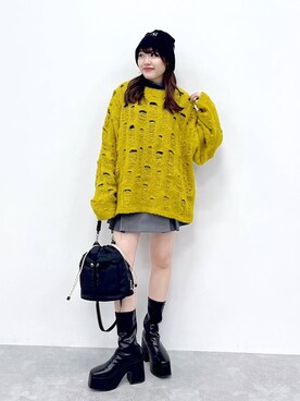 「Anui（アニュイ）のアイテム（バッグ）」を使った、Rukaさん（レディース・160cm）の秋コーディネート