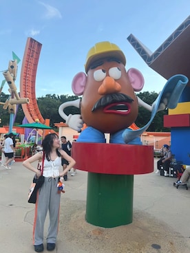 「Needles（ニードルス）のアイテム（パンツ）」を使った、rn！さん（レディース・158cm）の春コーディネート