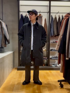 「アイテム（テーラードジャケット）」を使った、原田圭史さん（メンズ・171cm・30代）の冬コーディネート