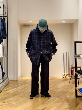 「EKAL（エカル）のアイテム」を使った、原田圭史さん（メンズ・171cm）の秋コーディネート