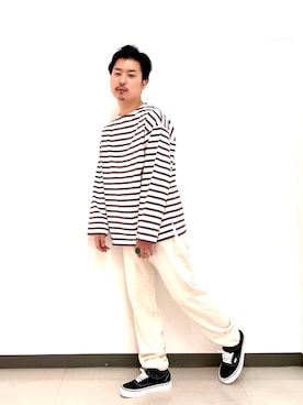 「URBAN RESEARCH（アーバンリサーチ）のアイテム（スウェットパンツ）」を使った、原田圭史さん（メンズ・171cm）の夏コーディネート