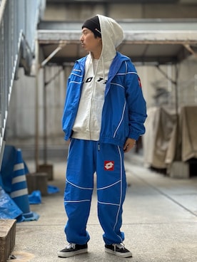 「アイテム（ニットキャップ/ビーニー）」を使った、原田圭史さん（メンズ・171cm）の秋コーディネート