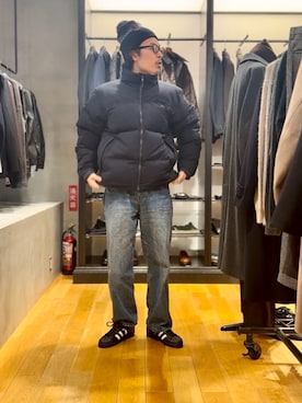 「アイテム（その他アウター、ブルー系）」を使った、原田圭史さん（メンズ・171cm）の秋コーディネート