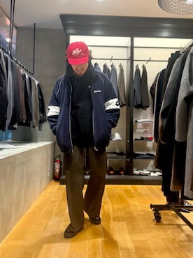 「アイテム（ブルゾン）」を使った、原田圭史さん（メンズ・171cm）の秋コーディネート