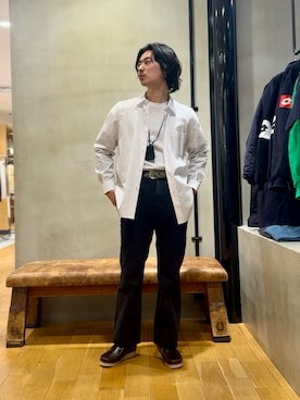 「THOMAS MASON（トーマス メイソン）のアイテム」を使った、原田圭史さん（メンズ・171cm）の冬コーディネート