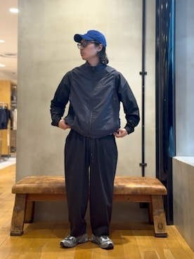 「アイテム（ベスト）」を使った、原田圭史さん（メンズ・171cm）の春コーディネート
