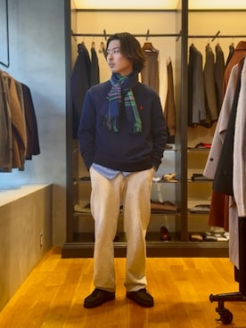 「アイテム（その他シューズ）」を使った、原田圭史さん（メンズ・171cm・30代）の冬コーディネート