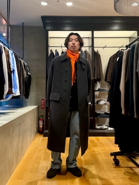 「アイテム（その他シューズ）」を使った、原田圭史さん（メンズ・171cm）の秋コーディネート