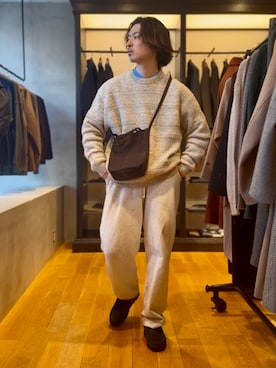 「アイテム（その他シューズ）」を使った、原田圭史さん（メンズ・171cm・30代）の冬コーディネート