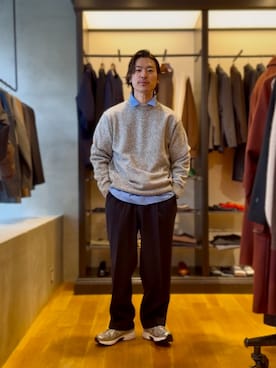 「アイテム（シャツ/ブラウス）」を使った、原田圭史さん（メンズ・171cm・30代）の冬コーディネート