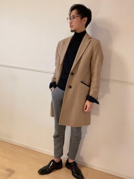 「SUIT SELECT（スーツセレクト）のアイテム（ジャケット/アウター）」を使った、樹さん（メンズ・160cm）の冬コーディネート