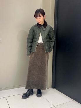 「アイテム（その他アウター、グリーン系）」を使った、ayaneさん（レディース・159cm）の秋コーディネート