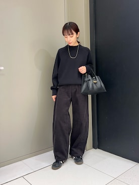 「オールブラックコーデ」｜ayaneさん（レディース・159cm）の秋コーディネート