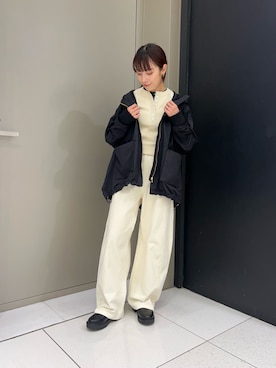 「アイテム（マウンテンパーカー）」を使った、ayaneさん（レディース・159cm）の秋コーディネート