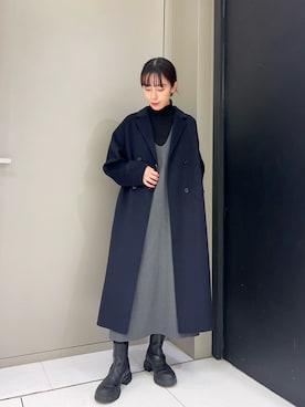 「アイテム（その他アウター、ブルー系）」を使った、ayaneさん（レディース・159cm）の秋コーディネート