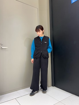 「URBAN RESEARCH（アーバンリサーチ）のウール100 クルーネックソフトニット（ニット/セーター）」を使った、ayaneさん（レディース・159cm）の秋コーディネート