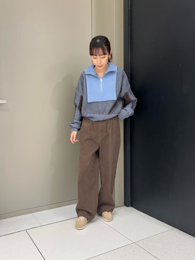 「KBF（ケイビーエフ）のアイテム（トップス）」を使った、ayaneさん（レディース・159cm）の秋コーディネート