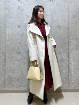 「アイテム（ワンピース）」を使った、HARUさん（レディース・153cm・40代）の冬コーディネート