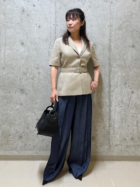 「アイテム（パンプス）」を使った、HARUさん（レディース・153cm・40代）の夏コーディネート