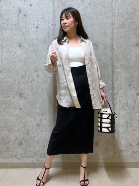 「ロング」｜「アイテム（タンクトップ）」を使った、HARUさん（レディース・153cm）の春コーディネート