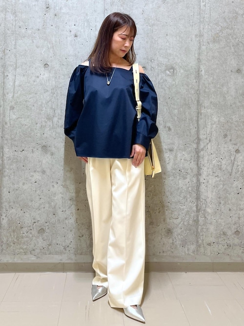 ROPE' / ロペ 【洗える】コットンサテンオフショルダーブラウス ROPÉ(ロペ) / 【洗える】コットンサテンオフショルダーブラウス