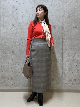 「アイテム（スカート）」を使った、HARUさん（レディース・153cm・40代）の秋コーディネート