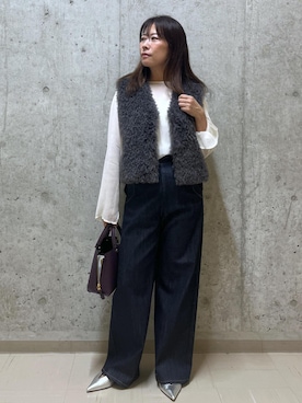 「アイテム（パンプス）」を使った、HARUさん（レディース・153cm・40代）の秋コーディネート
