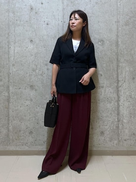 「アイテム（テーラードジャケット）」を使った、HARUさん（レディース・153cm・40代）の秋コーディネート