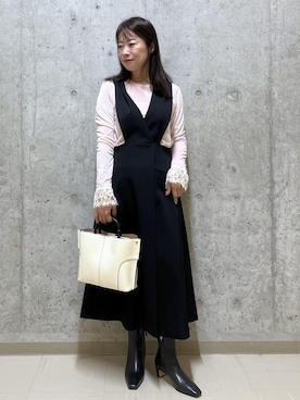 「アイテム（ワンピース/ドレス）」を使った、HARUさん（レディース・153cm・40代）の秋コーディネート